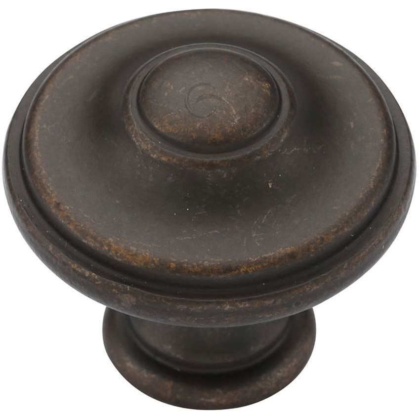 Domed Round Cabinet Knob in Matt Bronze - TK4408-LBN 