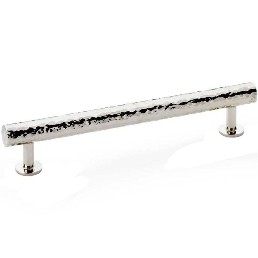 Alexander and Wilks Leila Hammered T-bar Cupboard Pull Handle - AW817-160-PN