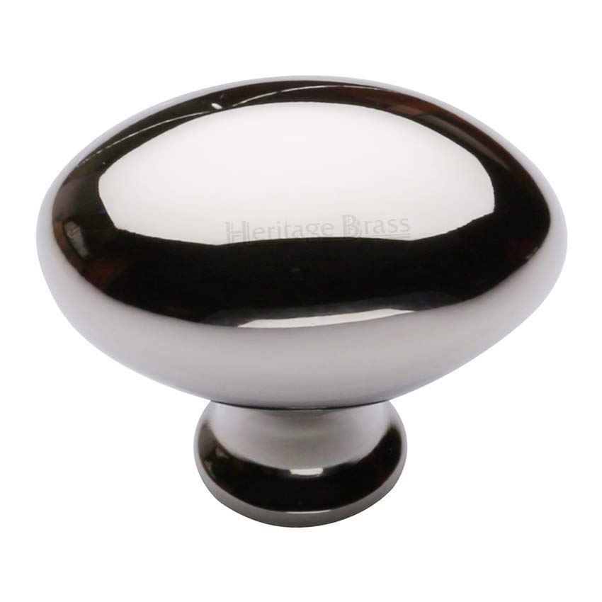 Oval Design Cabinet Knob in Polished Nickel Finish - C114-PNF
