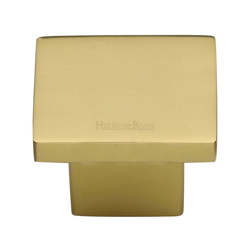 Classic Square Cabinet Knob in Polished Brass - C1254-PB
