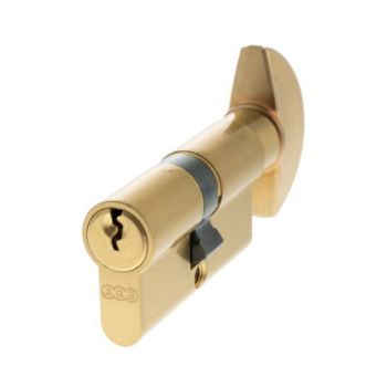 AGB Euro Profile 5 Pin Turn and Release Cylinder - Satin Brass 