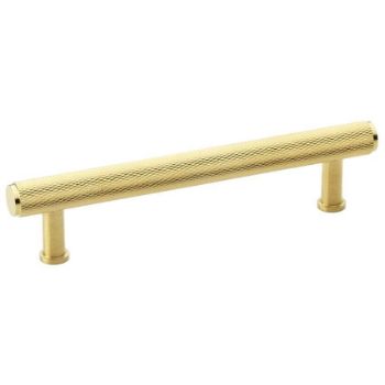 Alexander and Wilks Crispin Knurled T-bar Cupboard Pull Handle - Satin Brass PVD Finish - AW809-SBPVD