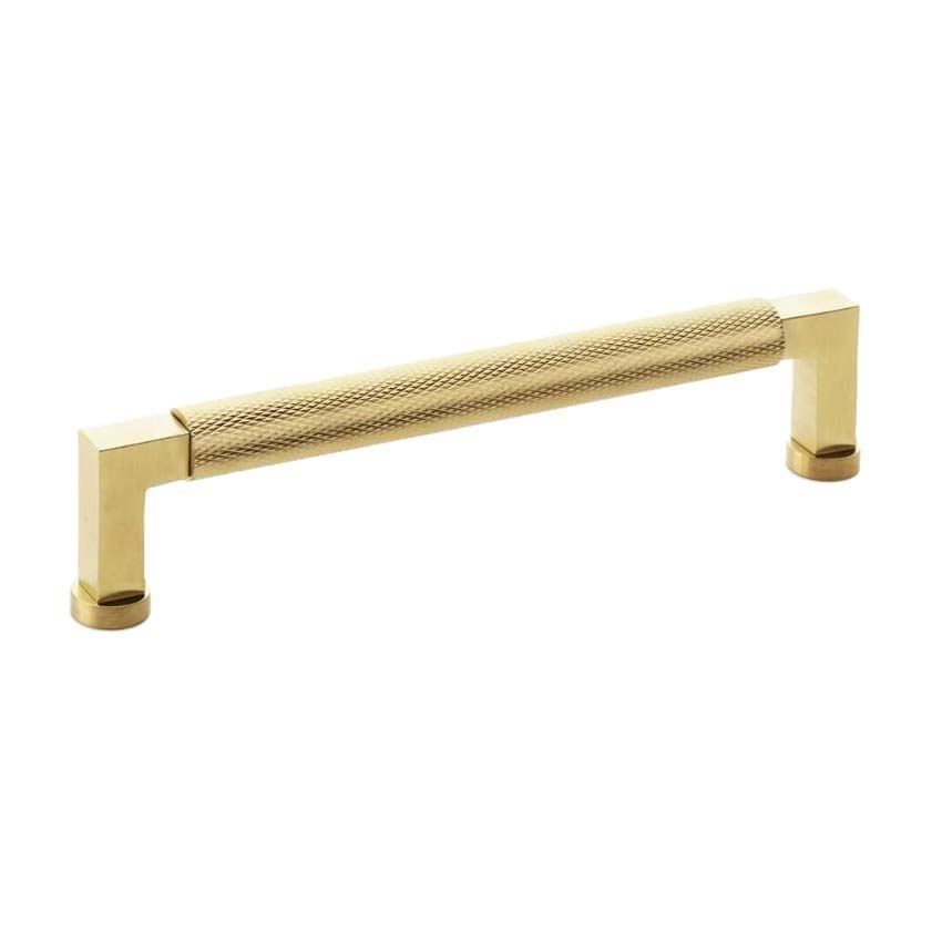 Alexander and Wilks Camille Knurled Cupboard Pull Handle in Satin Brass PVD - AW819-160-SBPVD