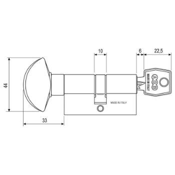 AGB Euro Profile 5 Pin Turn and Release Cylinder - Copper