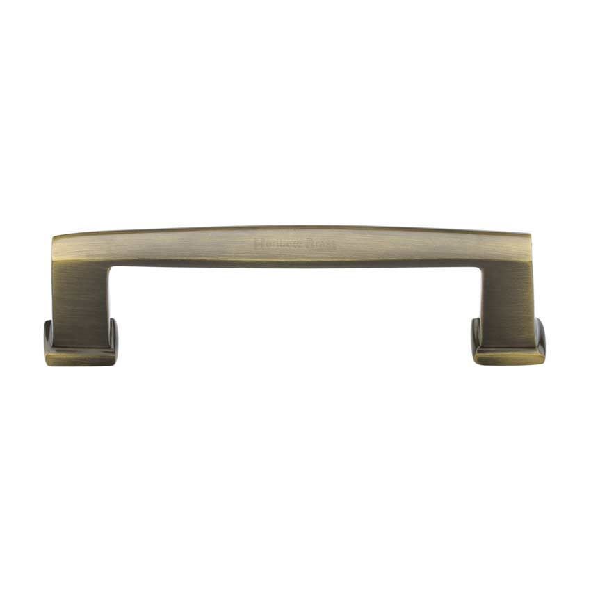 Vintage Cabinet Pull Handle in Antique Brass - C4384-AT