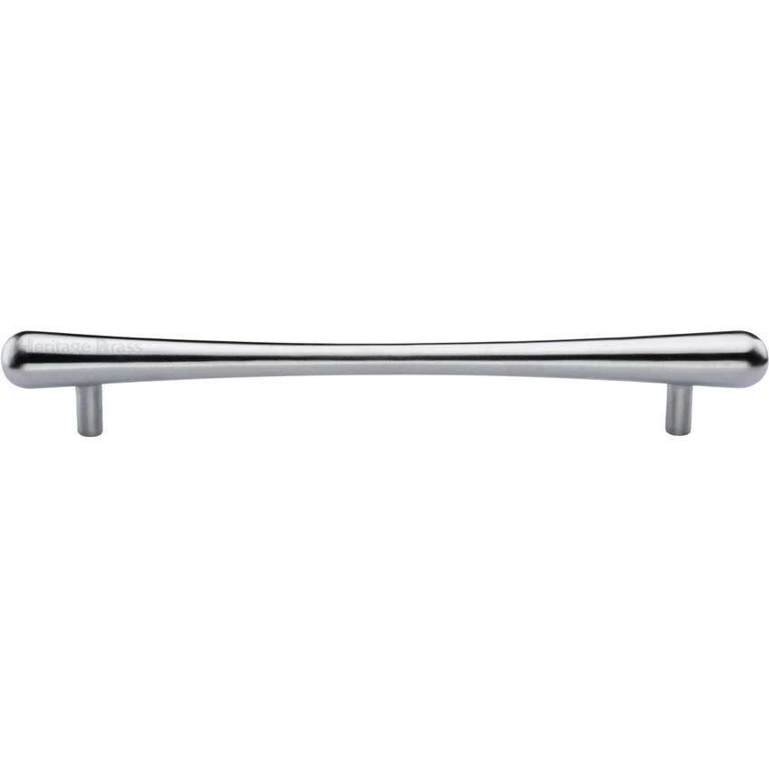 T-Bar Raindrop Cabinet Pull Handle in Satin Chrome - C3570-SC