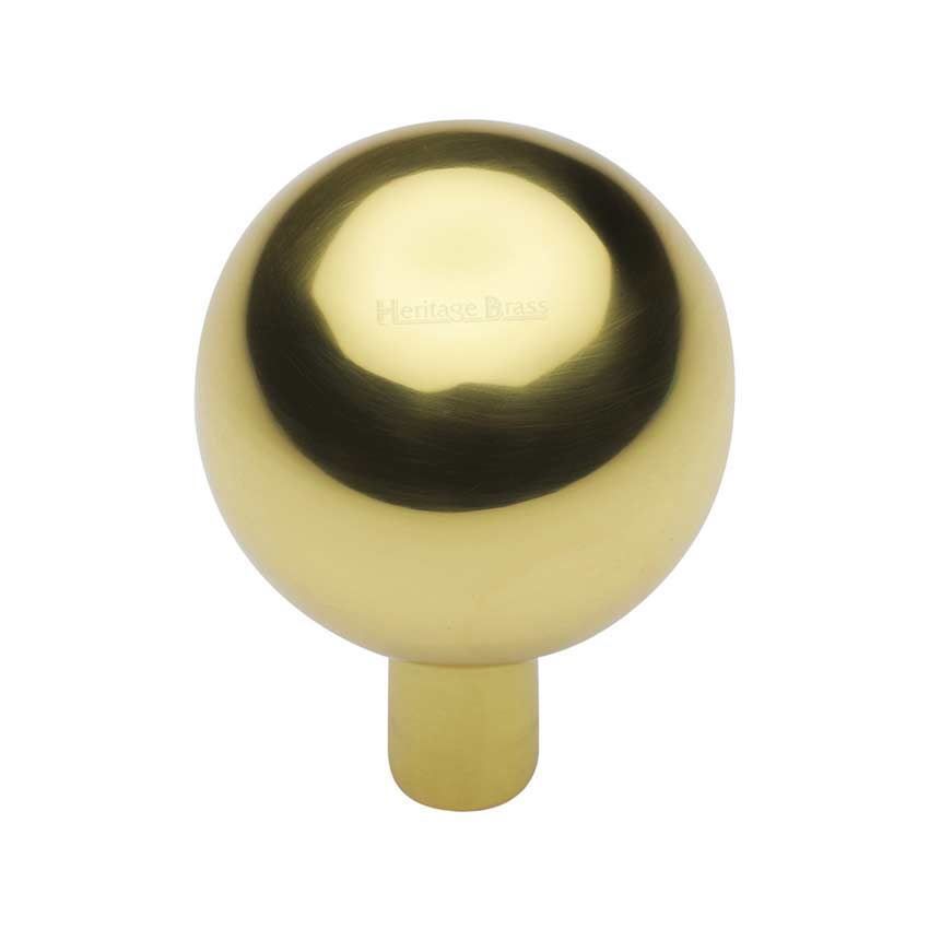 Sphere Cabinet Knob in Polished Brass - C8323-PB