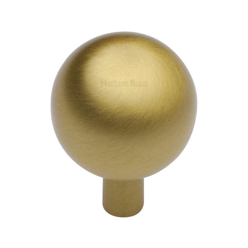Sphere Cabinet Knob in Satin Brass - C8323-SB
