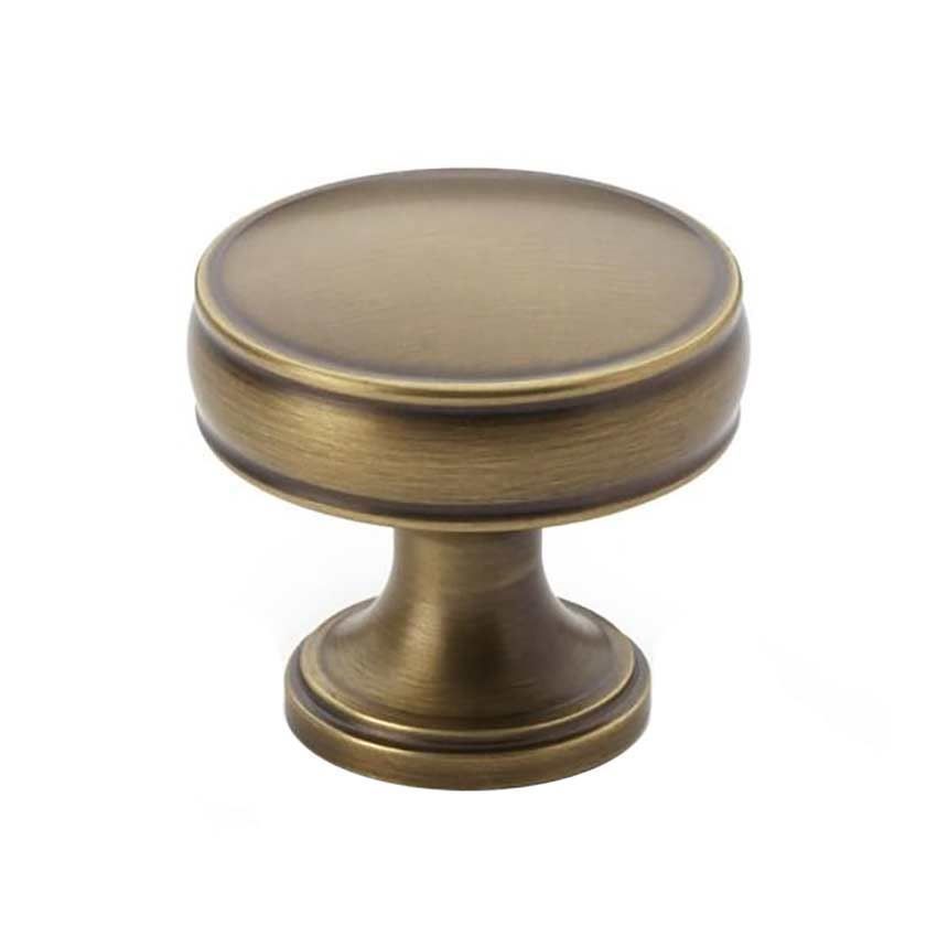 Lynd cupboard knob in Antique Brass - AW808-AB