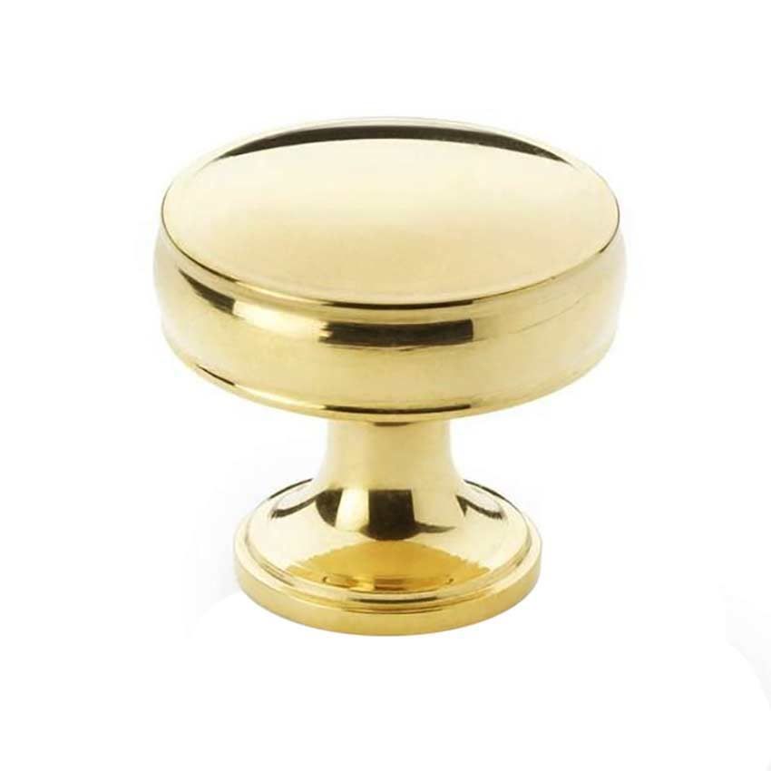Lynd cupboard knob in Unlacquered Brass - AW808-UB