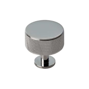 Knurled Radio Cabinet Knob in Polished Chrome - FTD703CP