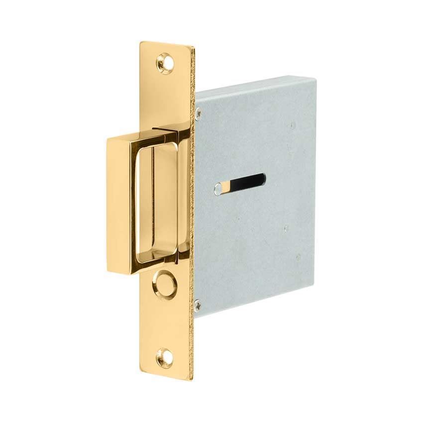 Sliding Door Edge Pull in Polished Brass - JV820PB 