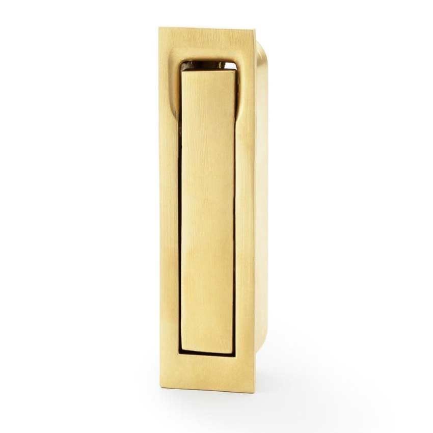 Pocket Door Edge Pull in Satin Brass - AW990SBPVD 
