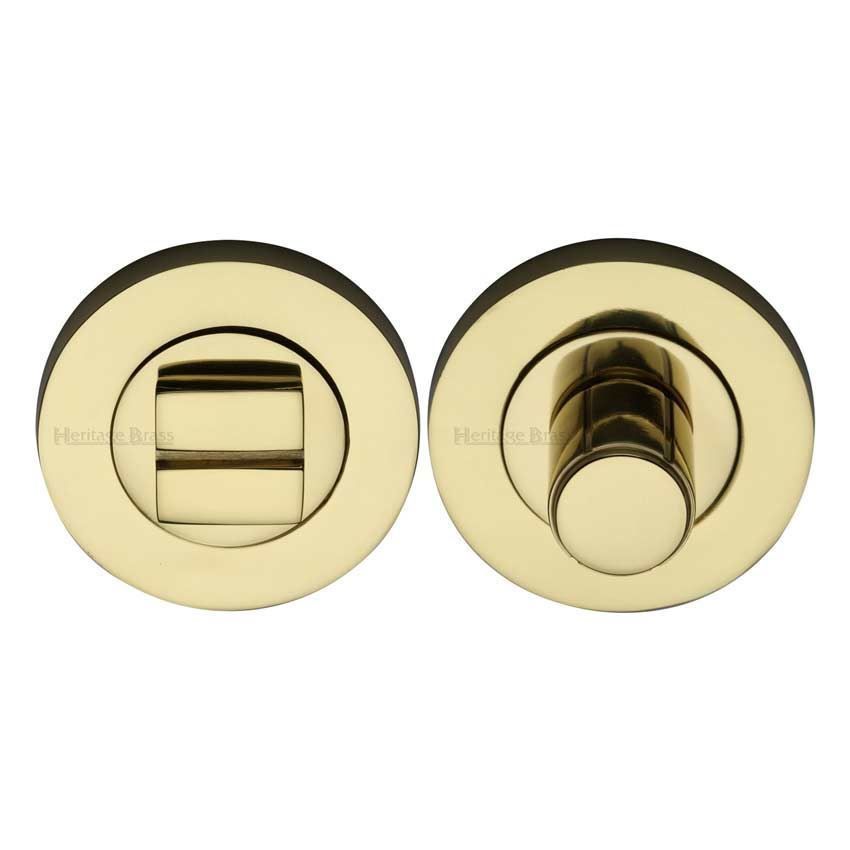 Bathroom & WC Thumb-turn & Release Door Lock in Polished Brass Finish - RS2030-PB