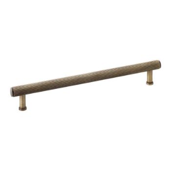 Reeded T-bar Cupboard Pull Handle in Antique Brass - AW809R-AB