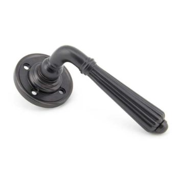 Aged Bronze Hinton Lever on Rose - Unsprung - 50084 
