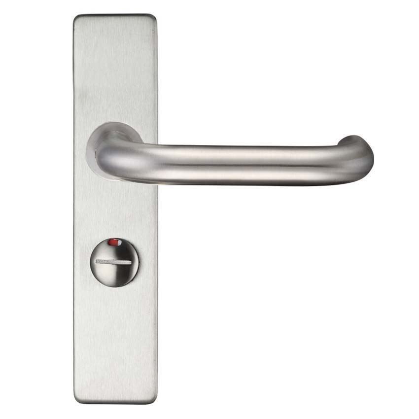  Satin Stainless Steel RTD Lever on a Bathroom Cover Plate- ZCS33SS