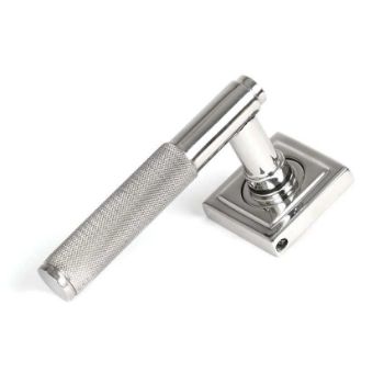 Polished Marine Stainless Steel (316) Brompton Lever on a Square Rose - 49847