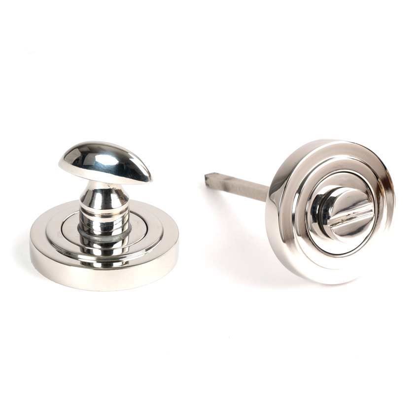 Polished Marine Stainless Steel (316) Thumbturn on an Art Deco Rose - 49861 