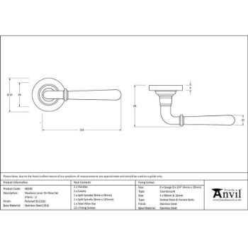 Polished Marine Stainless Steel (316) Newbury Lever on a Plain Rose - 46540