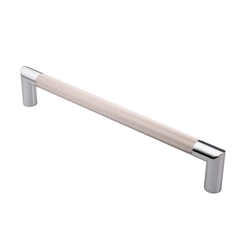 Trend Lines Pull Handle in Dual Polished Chrome/Satin Nickel - PH170CPSN