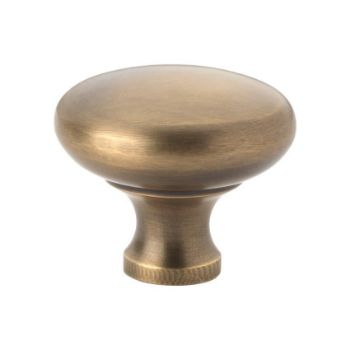 Wade Round Cabinet Knob in Antique Brass - AW836-AB 