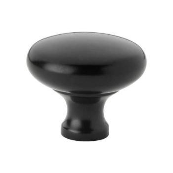 Wade Round Cabinet Knob in Black - AW836-BL