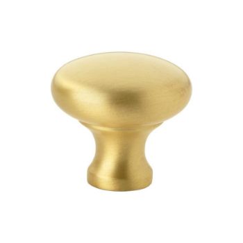 Wade Round Cabinet Knob in Satin Brass - AW836-SB