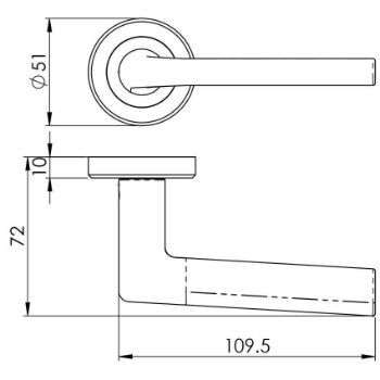 Serozzetta Dieci Lever on a Rose in Matt Black - SZR010MB