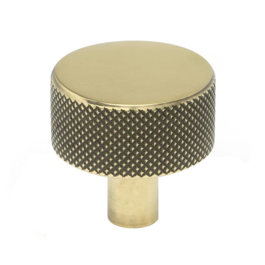 Aged Brass Brompton Cabinet Knob - 46815