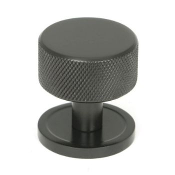 Aged Bronze Brompton Cabinet Knob on a Round Rose - 46826