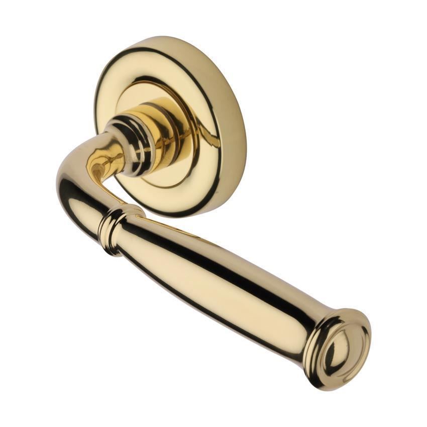 Lincoln Door Handle in Polished Brass - V1938-PB