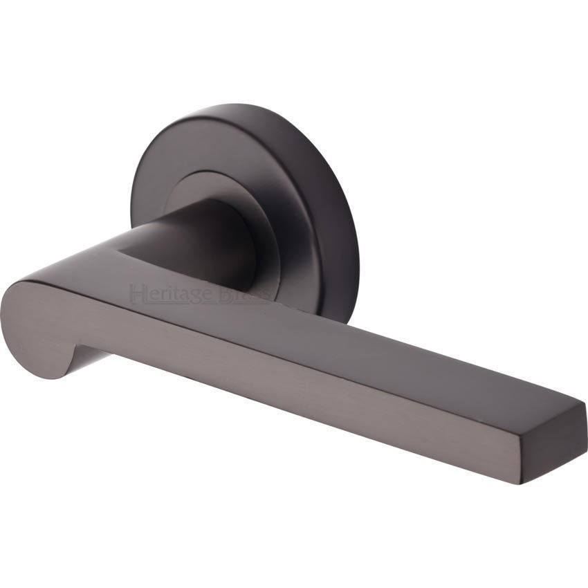 Metro Mid Century Handles on a Rose in Matt Bronze - V6225-MB