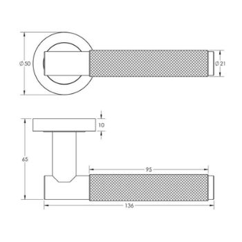 Knurled Handle Latch Pack in Antique Brass - JV850ABLT 