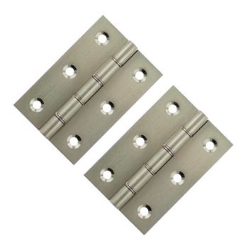 Solid Brass Hinges 3" x 2" x 2.2mm in Satin Nickel - AWH3222SN  Solid Brass Hinges 3" x 2" x 2.2mm in Satin Nickel - AWH3222SN