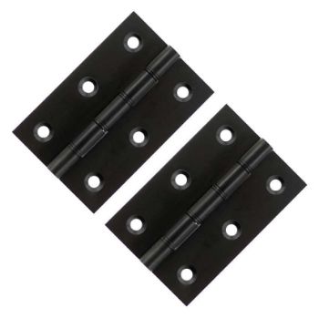 Solid Brass Hinges 3" x 2" x 2.2mm in Matt Black - AWH3222MB Solid Brass Hinges 3" x 2" x 2.2mm in Matt Black - AWH3222MB