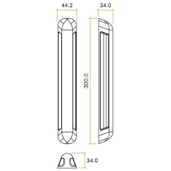 Anti Ligature Pull Handle - ZS-ALP250BF-SSS