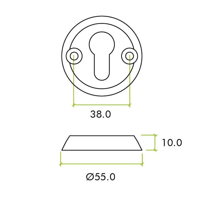 Simply Door Handles, Buy Anti Ligature Euro Profile Escutcheon - ZS ...