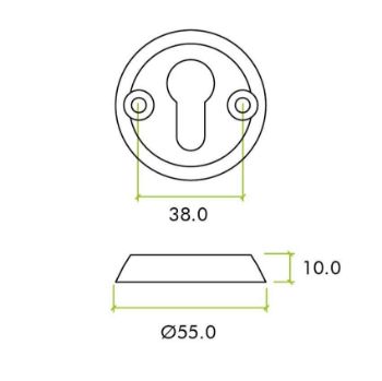 Anti Ligature Euro Profile Escutcheon - ZS-AL001