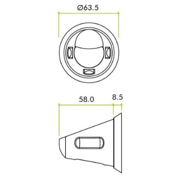 Anti Ligature Door Knob on a Rose - ZS-AL010-010 