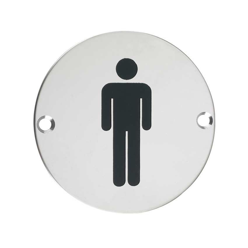 Stainless Steel Male Sex Sign - ZSS01PS