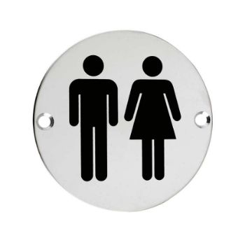Stainless Steel Unisex Sign - ZSS03PS  Stainless Steel Unisex Sign - ZSS03PS