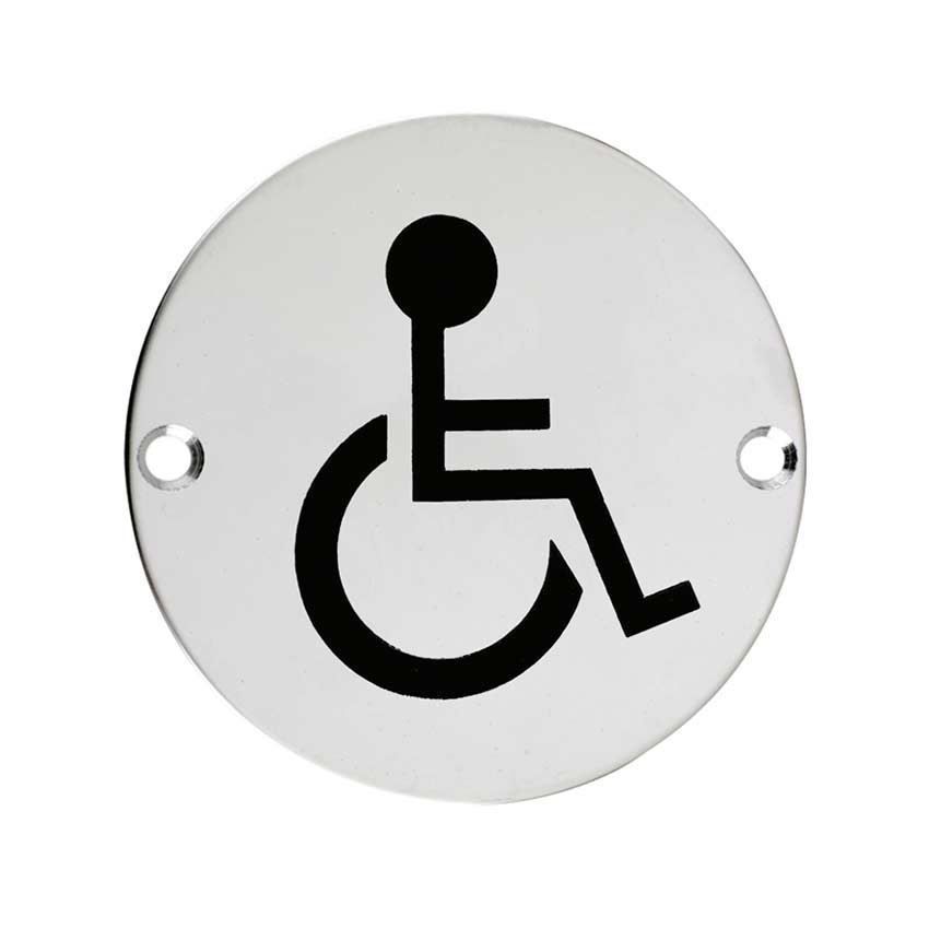 Stainless Steel Disabled Facilities Sign - ZSS07PS