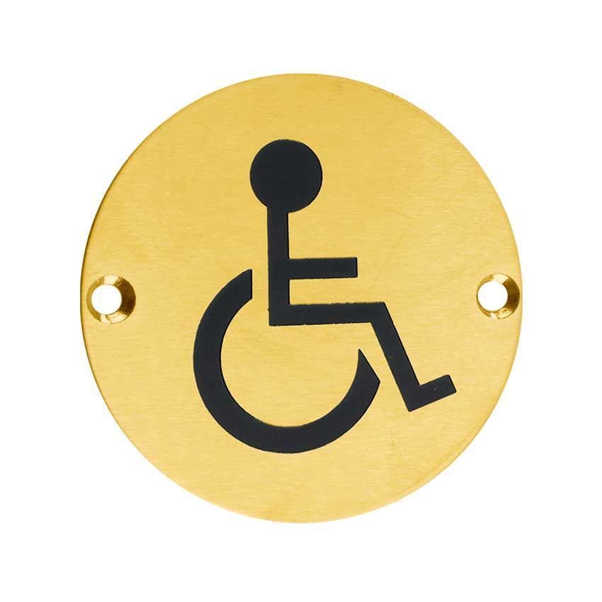 Stainless Steel Disabled Facilities Sign - ZSS07PVDSB 