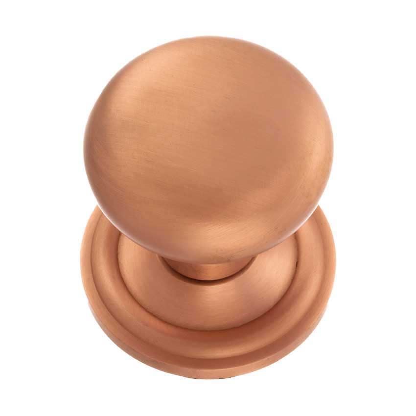 Harrogate Round Mushroom Mortice Door Knob in Urban Satin Copper - OE58MMKUSC