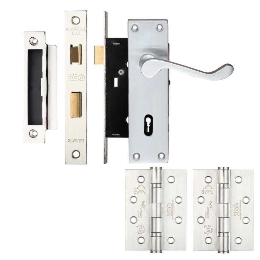 Contract Victorian Scroll Lock Door Pack - DPVSLKSC