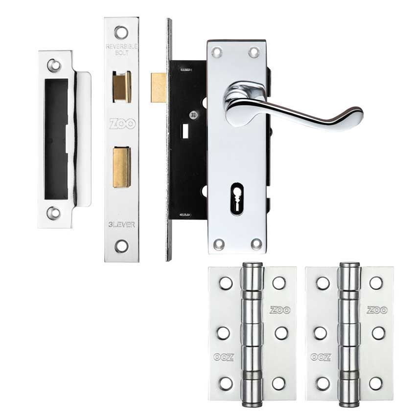 Contract Victorian Scroll Lock Door Pack - DPVSLKCP 