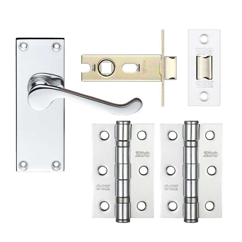 Contract Victorian Scroll Latch Door Pack - DPVSLTCP