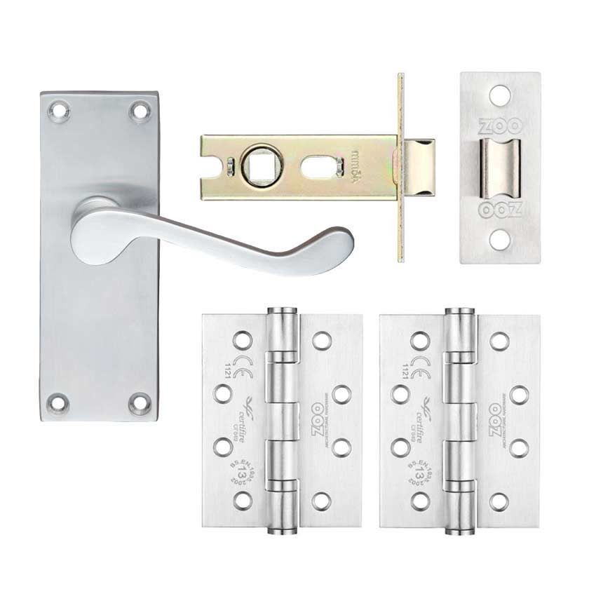 Contract Victorian Scroll Latch Door Pack - DPVSLTSC