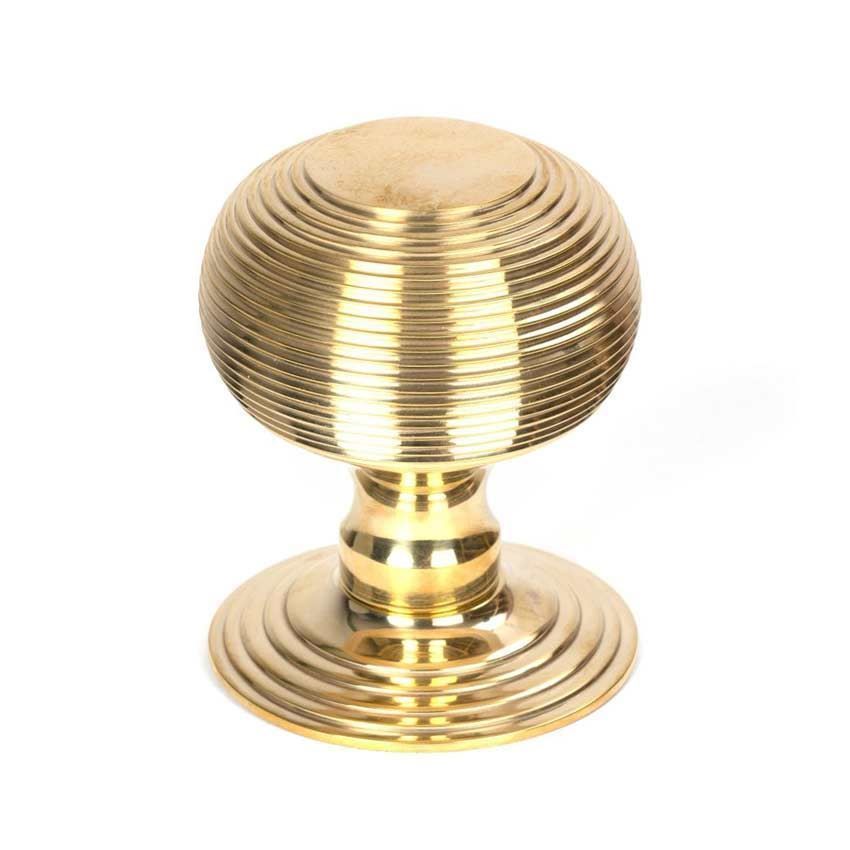 Polished Brass Beehive Centres Door Knob - 50839